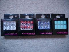 Packs of 'Fashion Nails' 24 nails with adhesive, Primark, £1